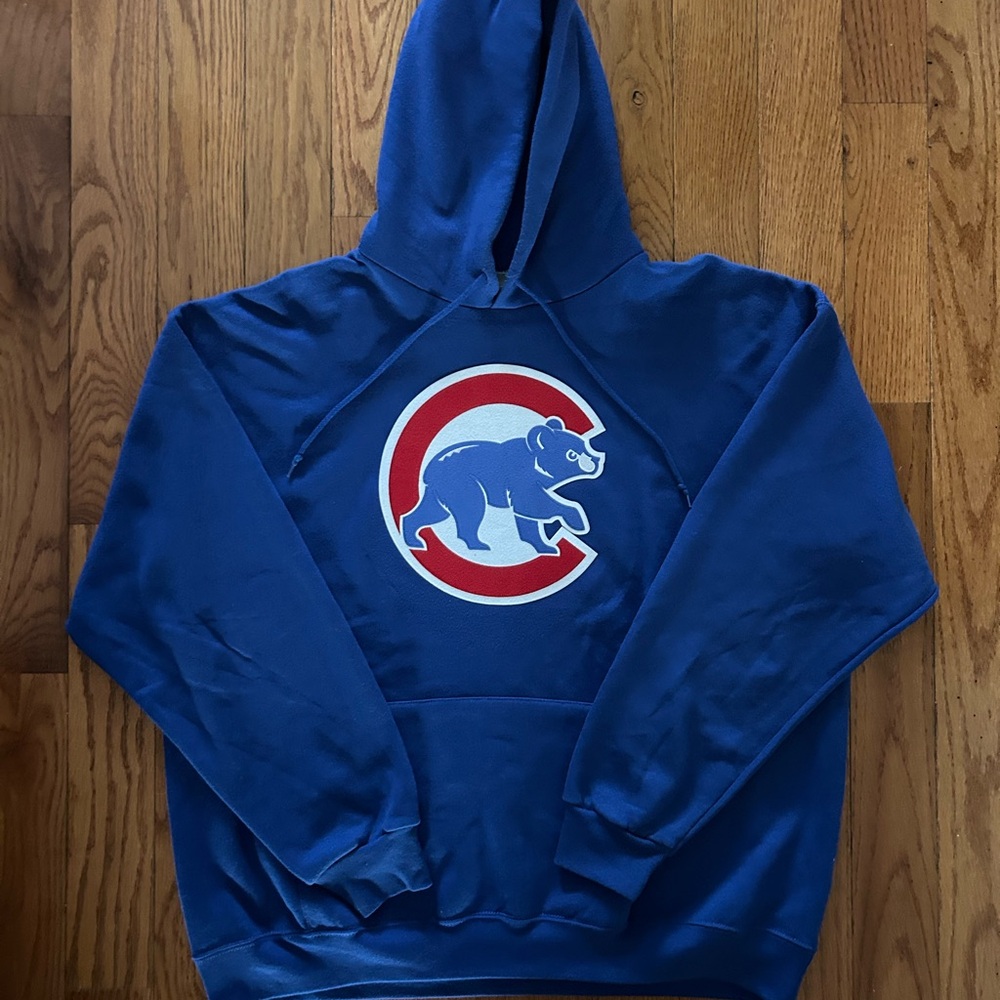 Chicago Cubs Big Logo Genuine Merchandise Embroidered Hoodie Size XL